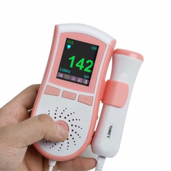 Pocket Fetal Doppler Prenatal Heart Baby Color LCD Display Heart ...