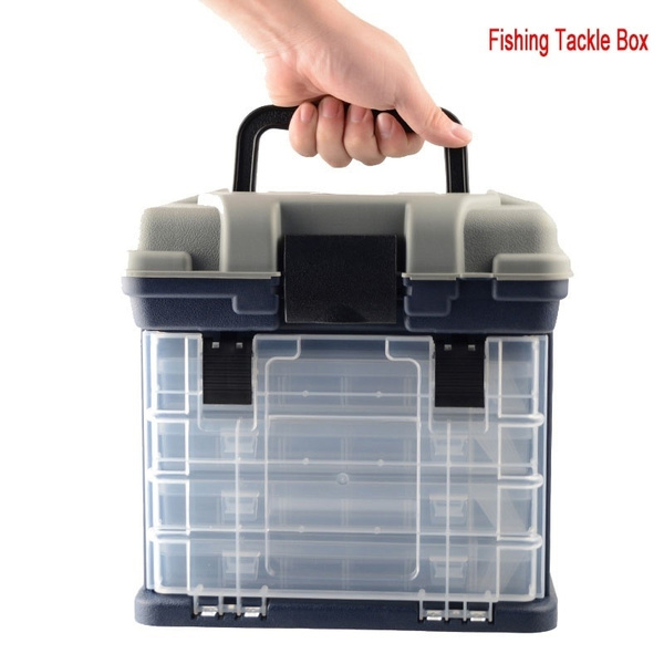 Sea Fishing Tackle Box with Plastic Handle Storage Fishing Lures Tools  Accessories Outdoor Fishing