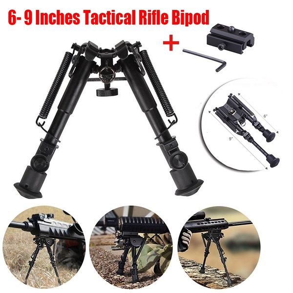 6-9Inch Adjustable Tactical Rifle Bipod Spring Return with Adapter for Hunti JG 