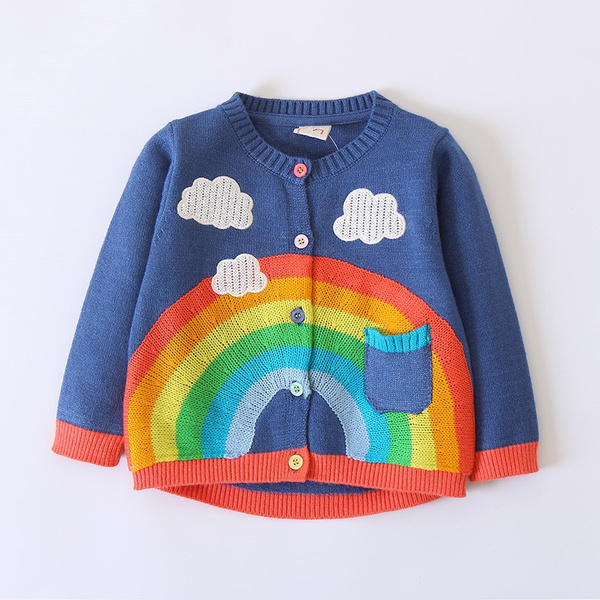 girls rainbow cardigan