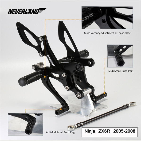 NEVERLAND CNC Adjustable Motorcycle Footrest Rearsets Rear Set Foot