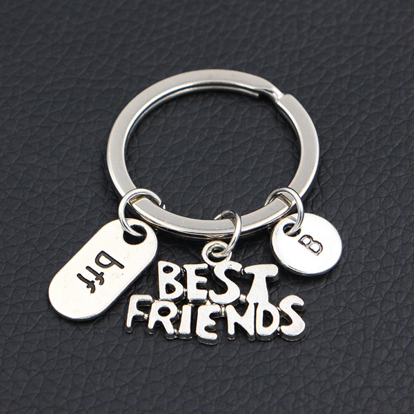 Bff Best Friend Forever, Initial Keychain with Bff Charms, Personalized  Letter A to Z Key Chain, Memorial Jewelry, Best Friends Keychain, Sisters  Gift