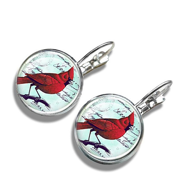 Cardinal Bird Earrings 