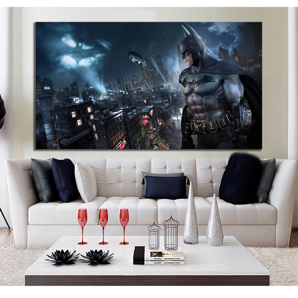 1 Piece Fantasy Art Batman Arkham Origins Game Poster Cityscape Paintings Wall For Home Decor No Frame Wish - Cool Batman Home Decor