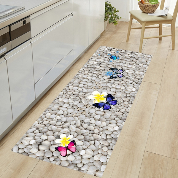 Cobblestone Erfly Seawater Rugs Runner Rug Non Skid Hallway Carpet Entry Runners Soft Flannel Living Dining Room Area Front Door Doormat Wish Cobblestone Erfly Seawater Rugs