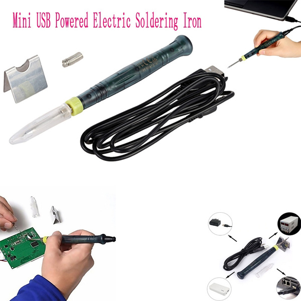 5V 8W Mini Portable USB Electric Powered USB Soldering Iron Pen/Tip Touch Switch 