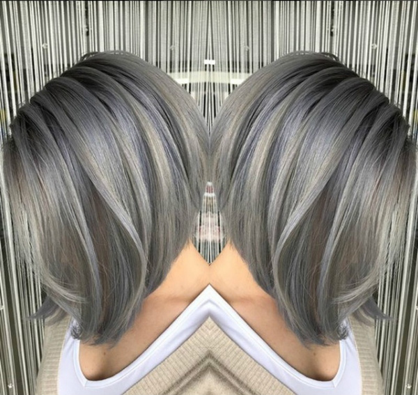 grey ombre bob wig