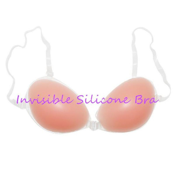 Invisible Silicone Bra Clear Strap Multiway Strapless Front Closure A B C D  Size SB-0372