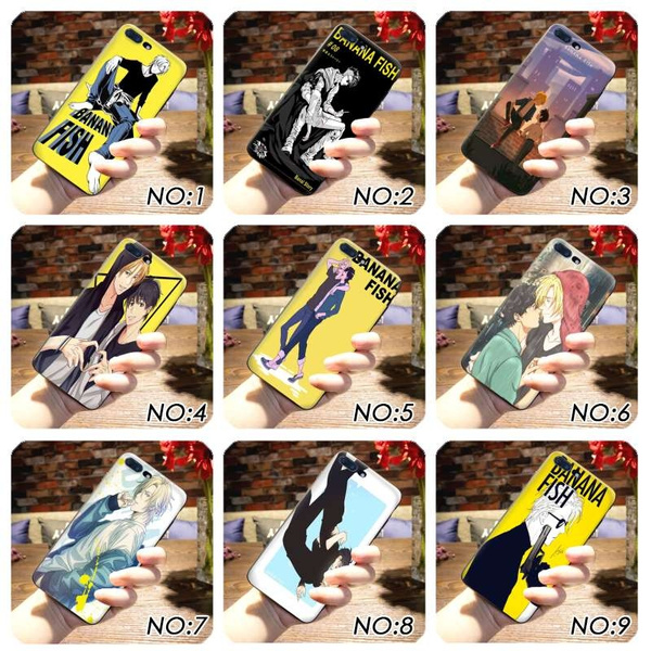 New Fashion Banana Fish Mobile Phone Cover For Samsung S7 S7 Edge S8 S8 Plus Cellphone Cover And For Iphone 6s 7 7plus 8 8x Phone Cover And Case For Huawei P P Pro Mate 9 Honor 10