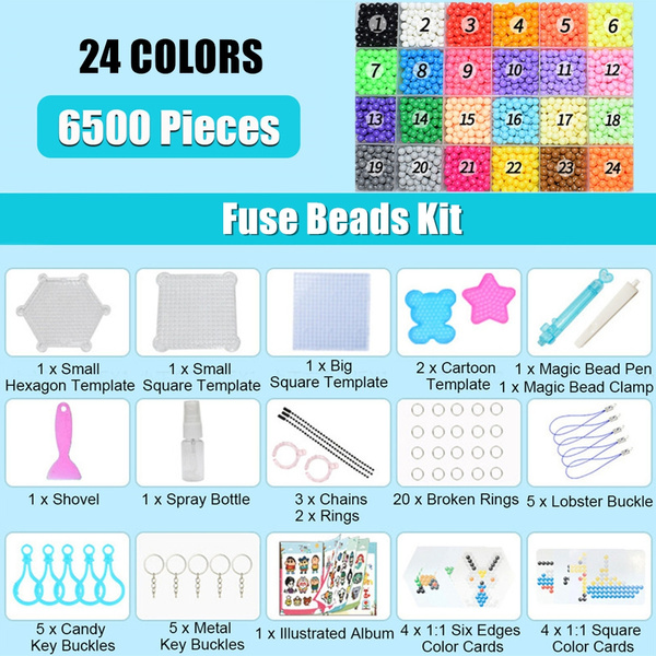 Perler Beads Large Square Pegboards for Kids Crafts, 4 pcs 1