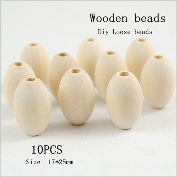 Bead Jewelry Making Wooden, Natural Oval Wooden Beads