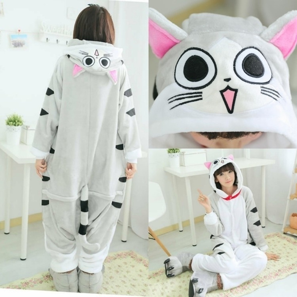 Flannel Animal Onesie Chi s Cat Sleepwear Lunge Wear Kigurumi