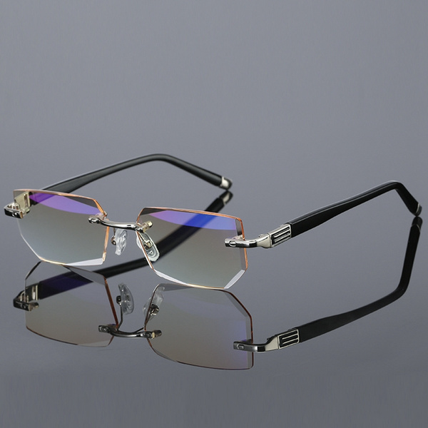 rimless diamond cut glasses