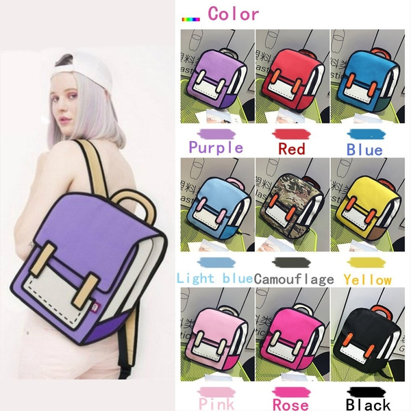 Ladies Purse for Daily Use Crossbody Bag for Women 2D Cartoon 