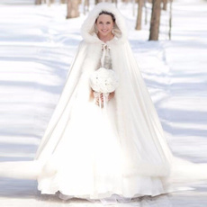 gorgeous, Winter, Bridal wedding, cloak