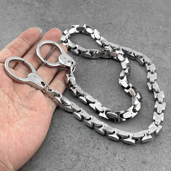 Stainless steel biker online wallet chain