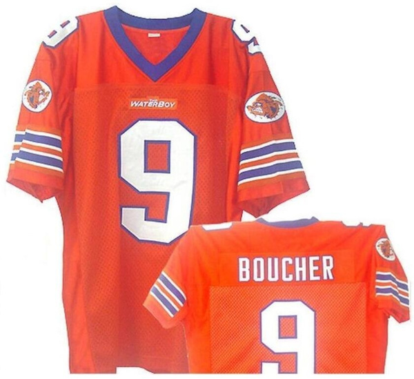 Adam Sandler Bobby Boucher The Waterboy Mud Dogs Football Jersey with  Bourbon Bowl Patch — BORIZ
