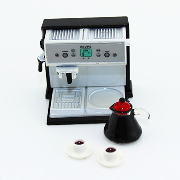 Kids Coffee Maker Mini Dollhouse Coffee Machine Play Kitchen Accessories 