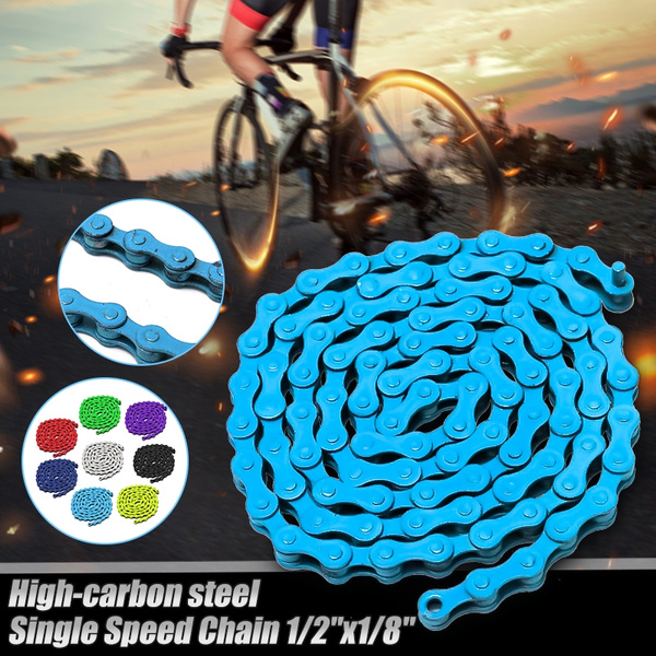 blue mountain bike chain