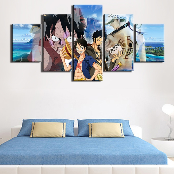 Unframed Anime One Piece Luffy And Trafalgar Law HD Posters Background Wall  Art Sticker Abstract Canvas Painting Home Decoration | Wish