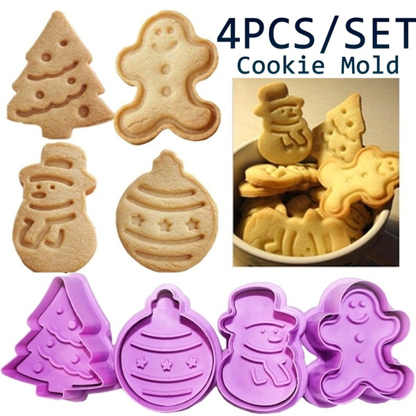 4pcs/set Halloween Biscuit Mold Cutter Cookie Stamp Fondant Mould Pastry UK E6Y4 