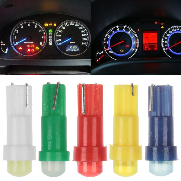 Wedge Multi-color Car Interior Bulbs Gauge Instrument Dashboard Light Auto 