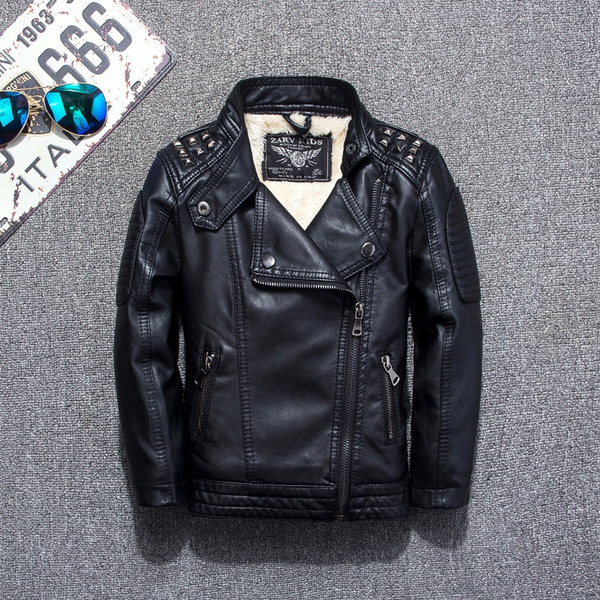 12 years best sale boy leather jacket