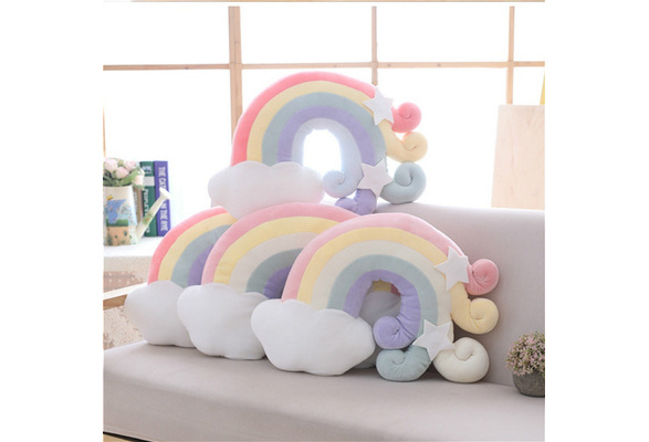 Japanese Rainbow Plush Sofa Pillow Cushion Kawaii Gift Home Decor Soft