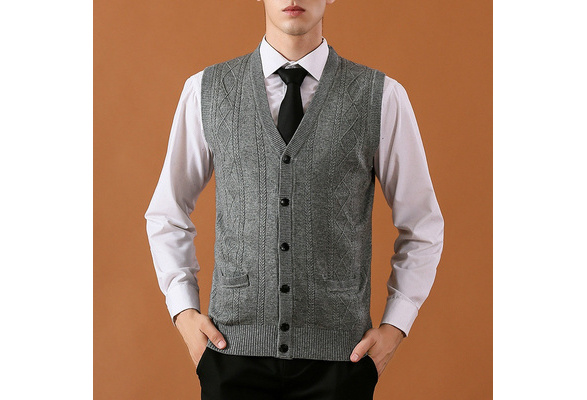 sleeveless wool vest