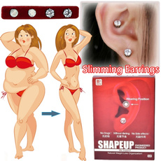 Fashion Jewelry Slimming Earrings Healthy Stimulating Acupoints Stud Magnetic Therapy Lose Weight Products 