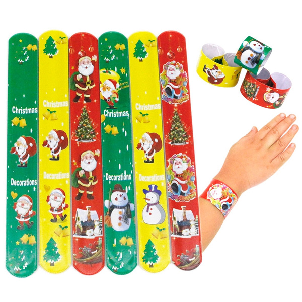 100pcs popular assorted colors Santa claus Magic Ruler Slap Band Bracelets  christmas gift bracelet toy bracelets | Wish