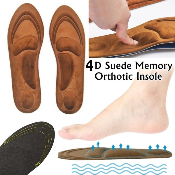 4D Sponge Full Shoe Insoles Pads Orthotic Insole Arch Support Flat Foot Feet 