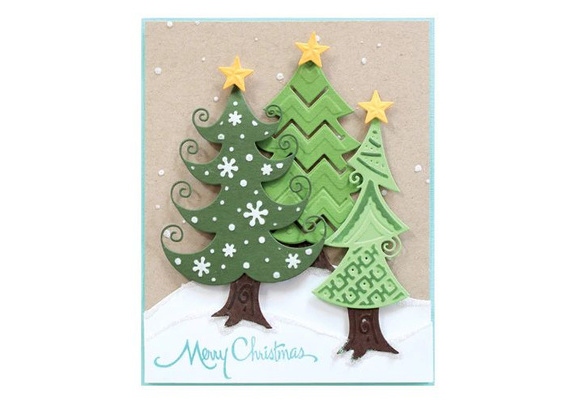 DIY Christmas Tree Metal Cutting Dies Stencil Scrapbooking Paper//Card Embossing