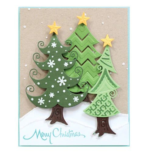 Christmas Tree Cutting Dies Xmas Card Metal Stencil DIY Scrapbooking Paper Craft