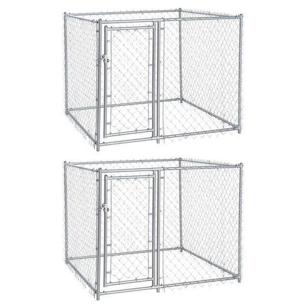 Lucky Dog 5 x 5 x 4 Foot Heavy Duty Outdoor Chain Link Dog Kennel (2