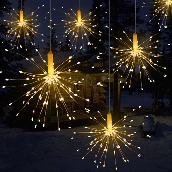 120/180LED Outdoor Firework Fairy Lights Christmas String Lights Remote Control 