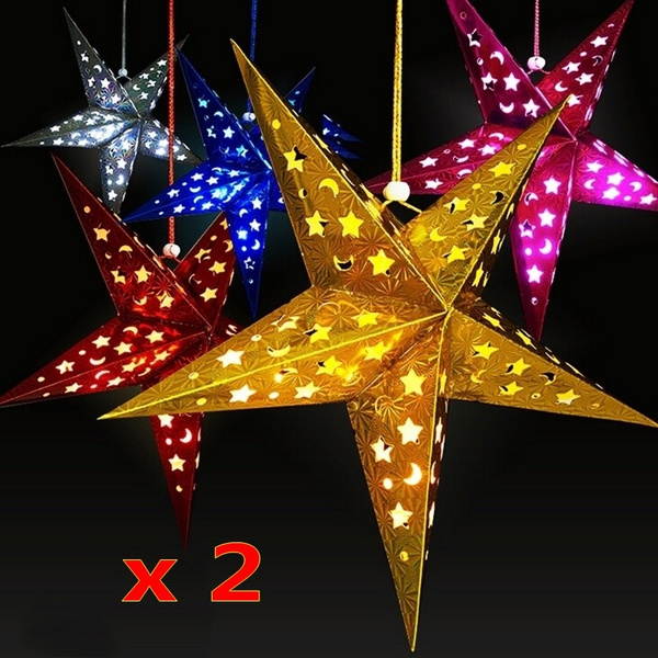 Xmas Party Birthday, Large Paper Star Lampshade