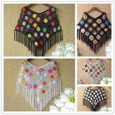 womenssoftshirt, blouse, Tassels, womenscrochetshirt
