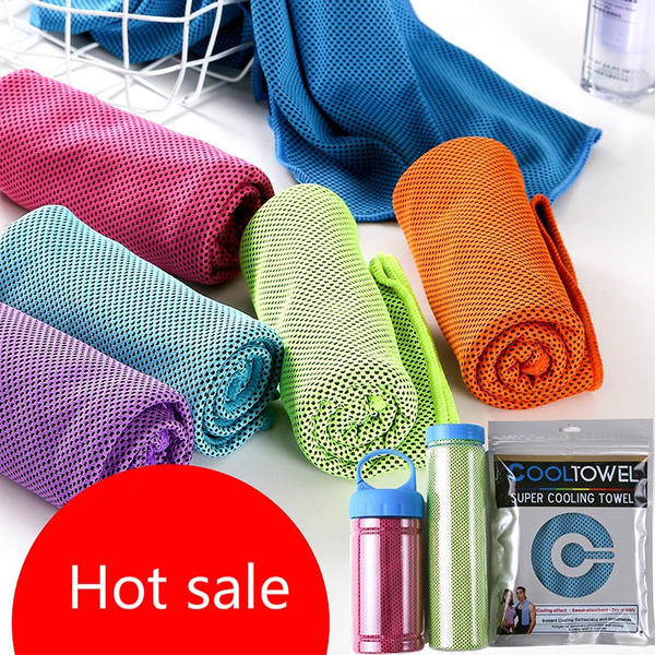 Sports Instant Cooling Towel Ice Cold Enduring Running Jogging Gym Chilly Pad 