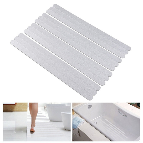 12Pcs Anti Slip Bath Grip Stickers Non Slip Shower Strips Flooring Safety  Tape White