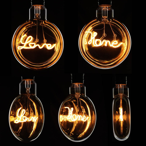 Amber TIANFAN Led Bulbs Vintage Light Bulb G95 Crystal Swirl 4Watts 220/240V E27 Led Filament Decorative Light Bulbs