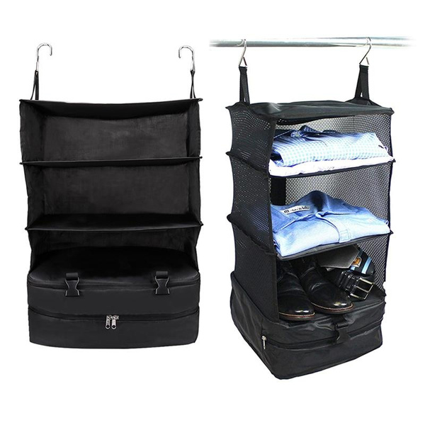 hanging suitcase organizer