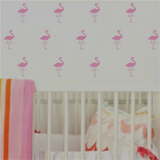 pink, wallstickersampmural, Decor, flamingo