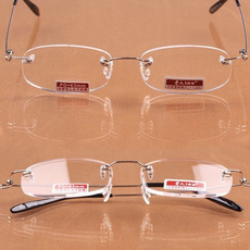 reading eyewear, titaniumrimlesseyeglasse, presbyopicglasse, oldglasse