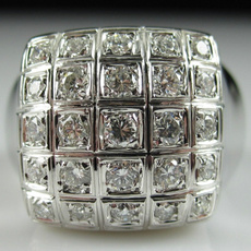 Sterling, 18k gold, wedding ring, Anillo de diamantes