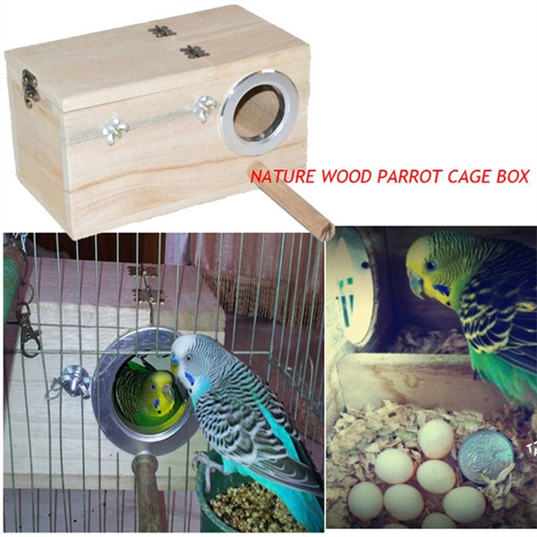 Premium Strong Nature Wooden Bird Nesting Box Bird Parrot Box 
