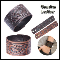 paisley, Wristbands, leather, Vintage