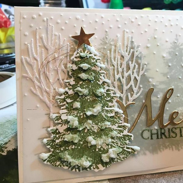 Christmas Tree Metal Cutting Dies Stencil Scrapbooking Embossing Craft Christmas Tree Metal Cutting Dies Stencil Scrapbooking Embossing Craft