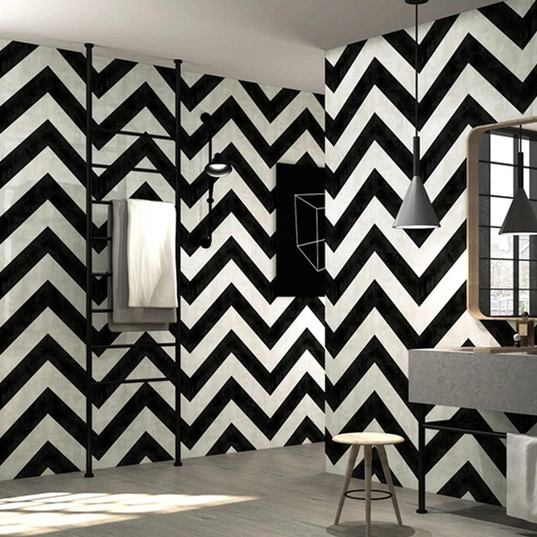 Black And White Striped Wallpaper Modern Simple Geometric Lines Bar Clothing Bedroom Living Room Wish - Black And White Striped Wallpaper Bedroom Ideas