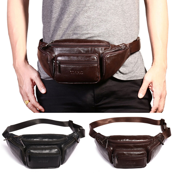 Travel Waist Pack Fanny Men Leather Belt Bags | Waist Bag Mens Genuine  Leather - Man - Aliexpress